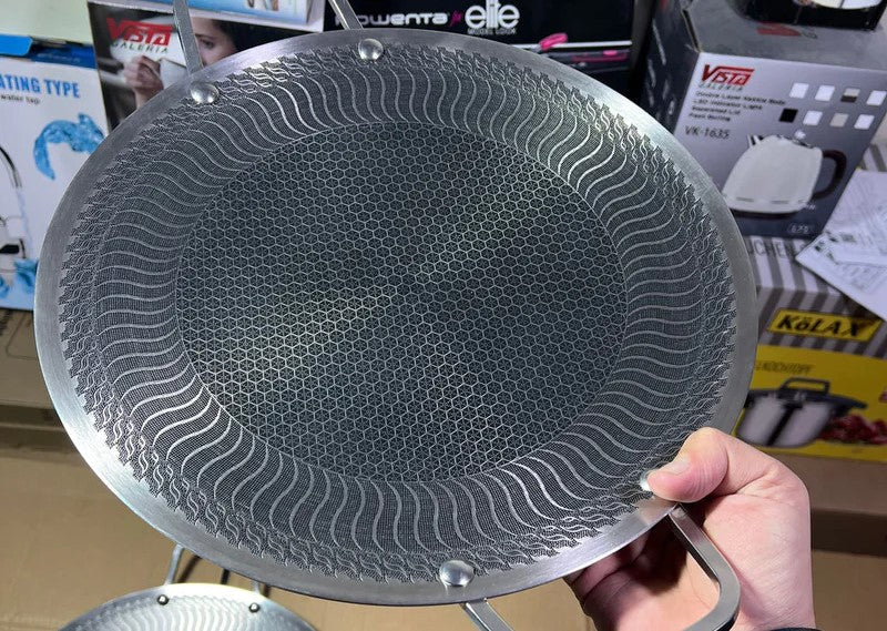 Imported German  HoneyComb Laser Coating Tawa , Stainless Steel