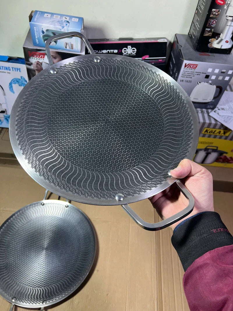 Imported German  HoneyComb Laser Coating Tawa , Stainless Steel